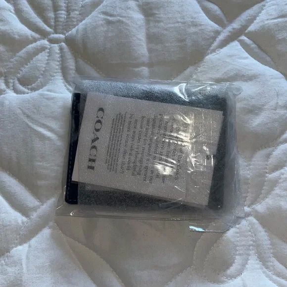 Coach Denim Cherry Zip Mini ID Case - Picture 3 of 3